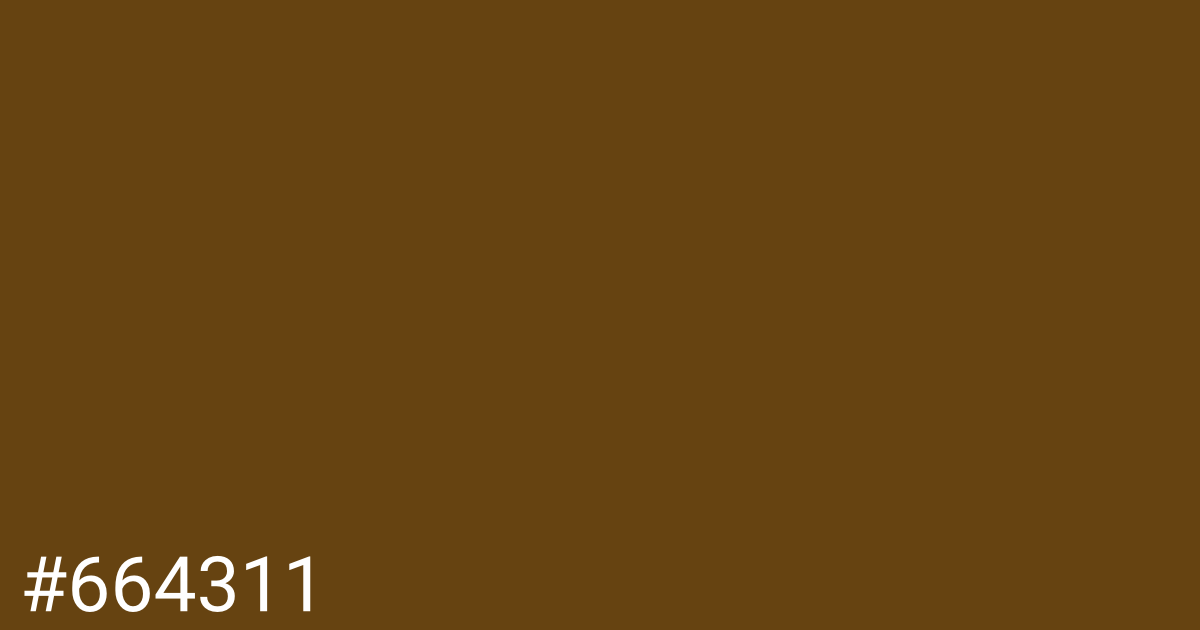Hex color #664311 graphic