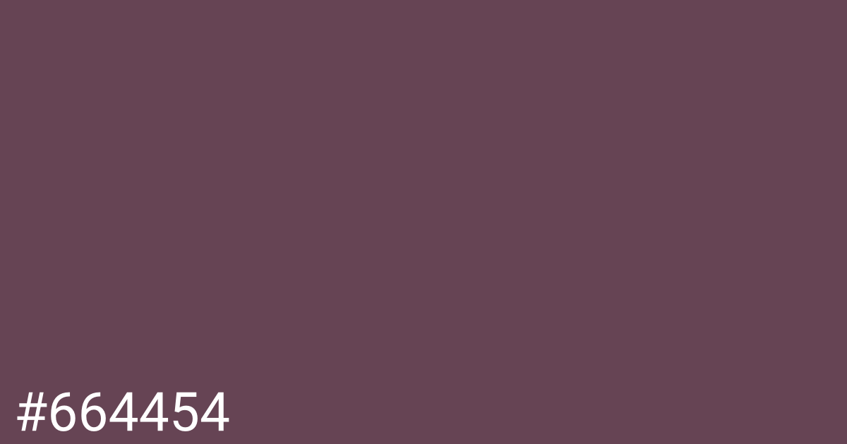 Hex color #664454 graphic