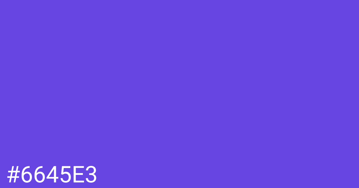 Hex color #6645e3 graphic