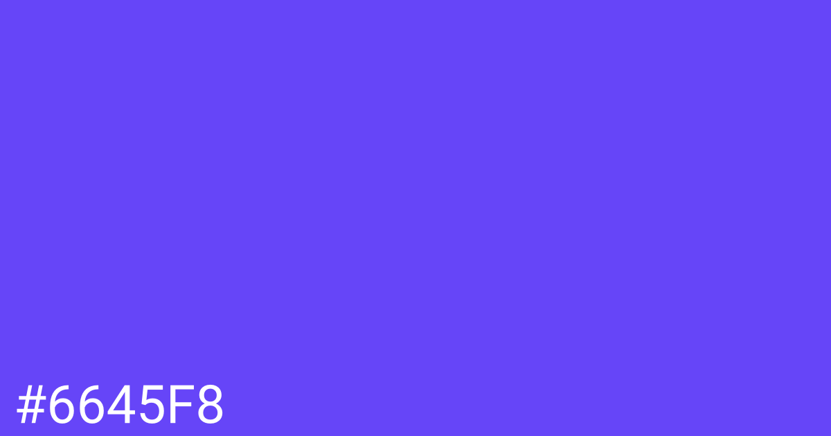 Hex color #6645f8 graphic