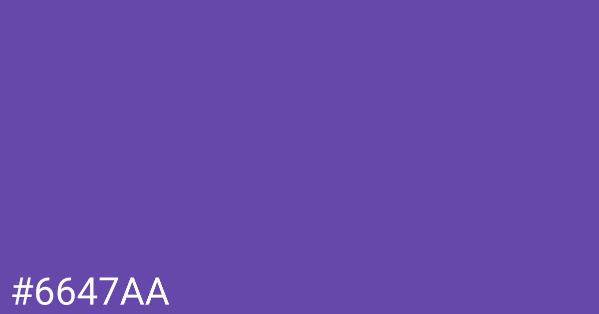 Hex color #6647aa graphic