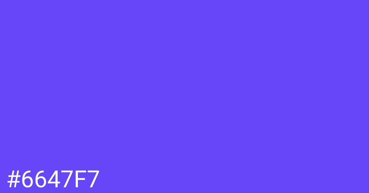 Hex color #6647f7 graphic