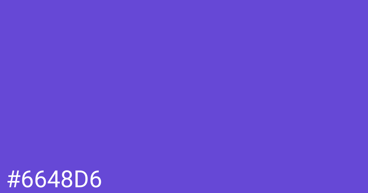 Hex color #6648d6 graphic