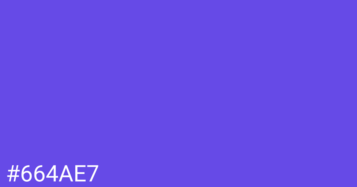 Hex color #664ae7 graphic
