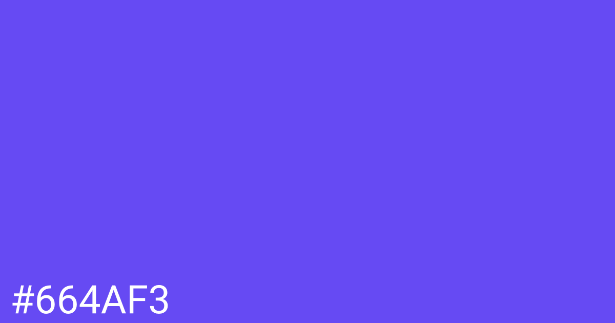 Hex color #664af3 graphic