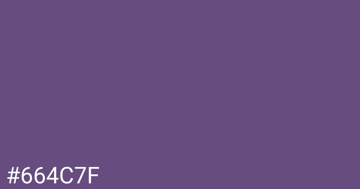 Hex color #664c7f graphic