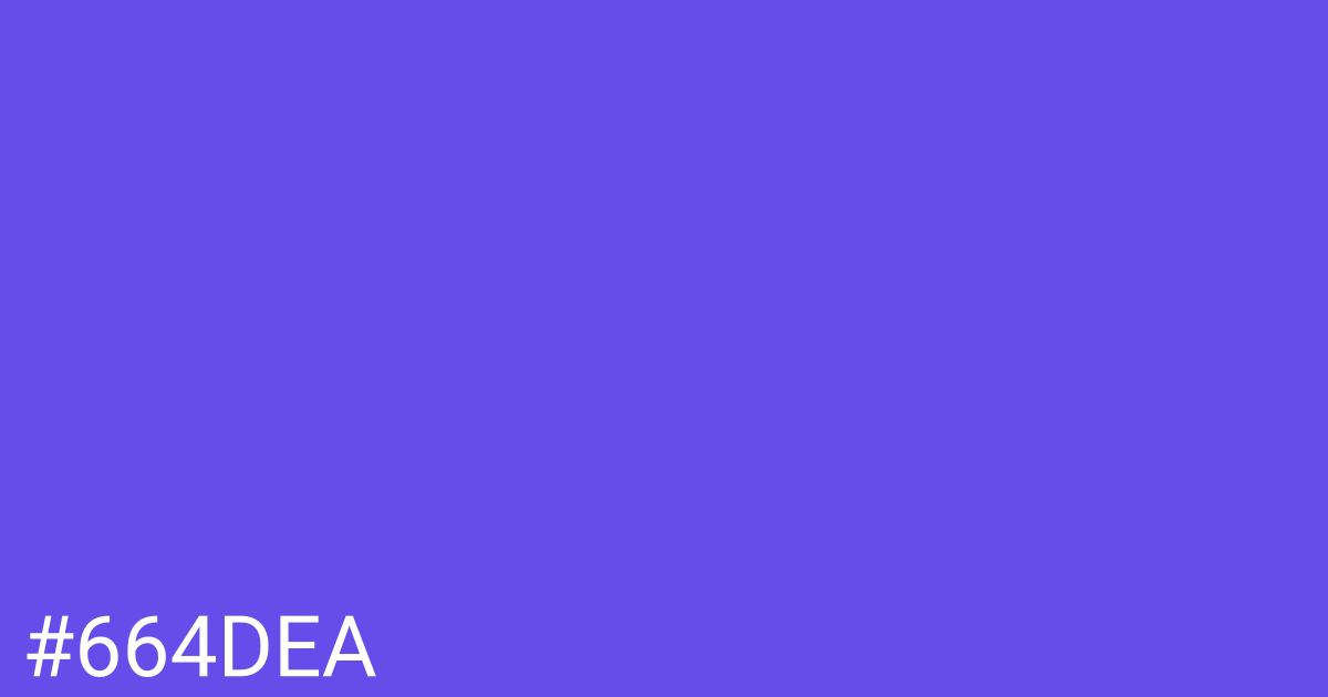 Hex color #664dea graphic