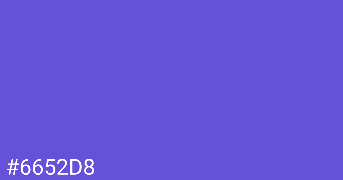 Hex color #6652d8 graphic