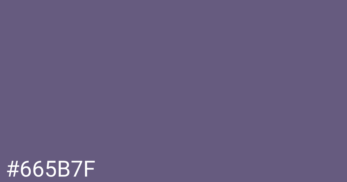 Hex color #665b7f graphic