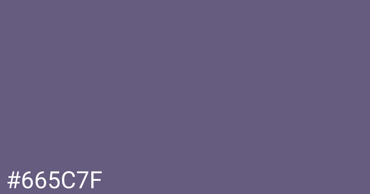 Hex color #665c7f graphic