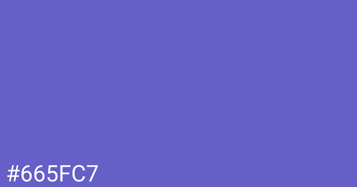 Hex color #665fc7 graphic