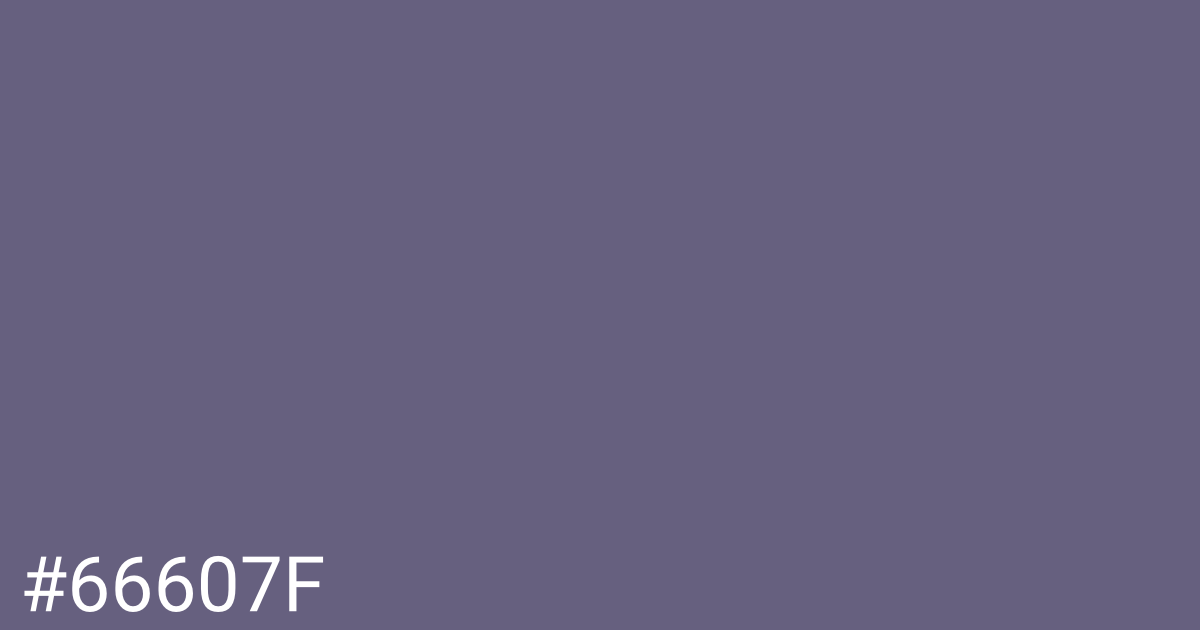 Hex color #66607f graphic