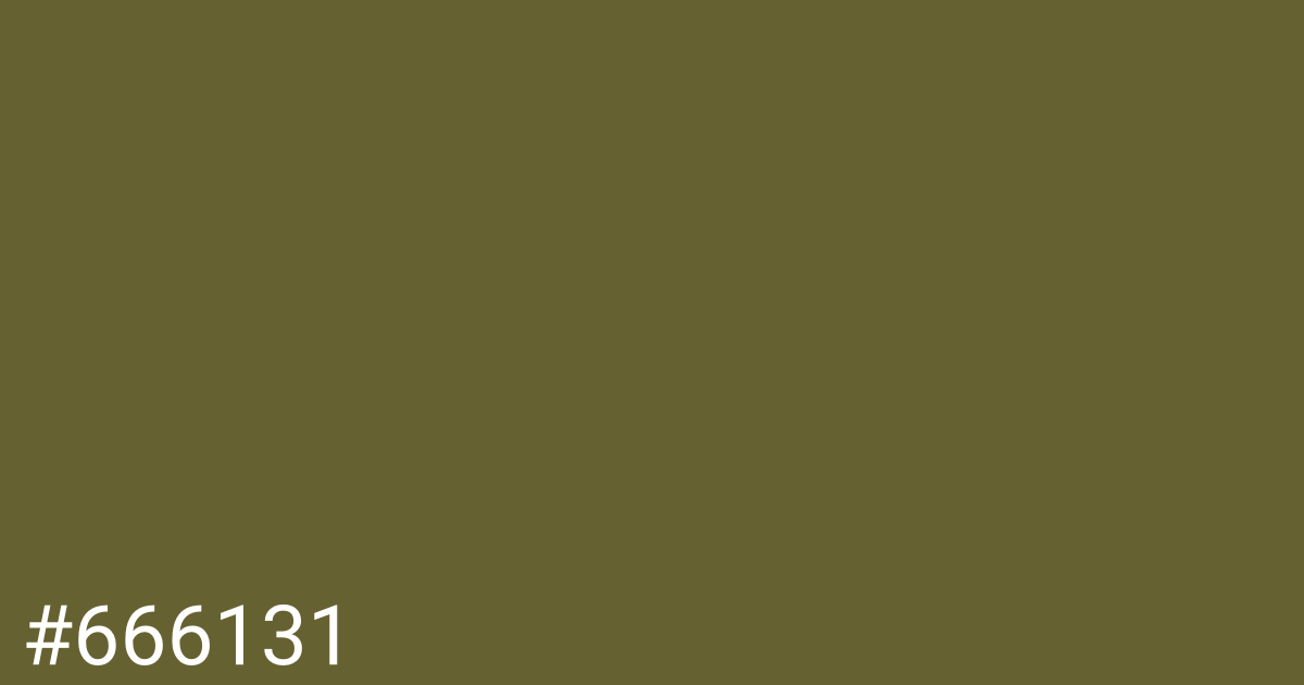Hex color #666131 graphic