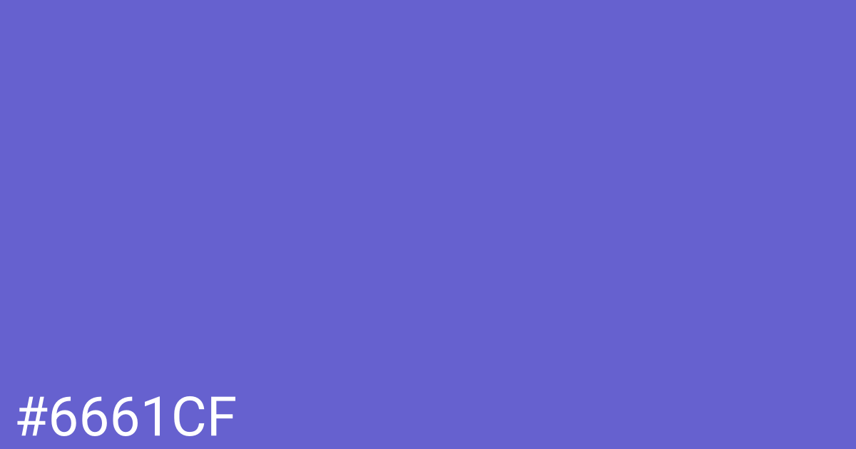 Hex color #6661cf graphic