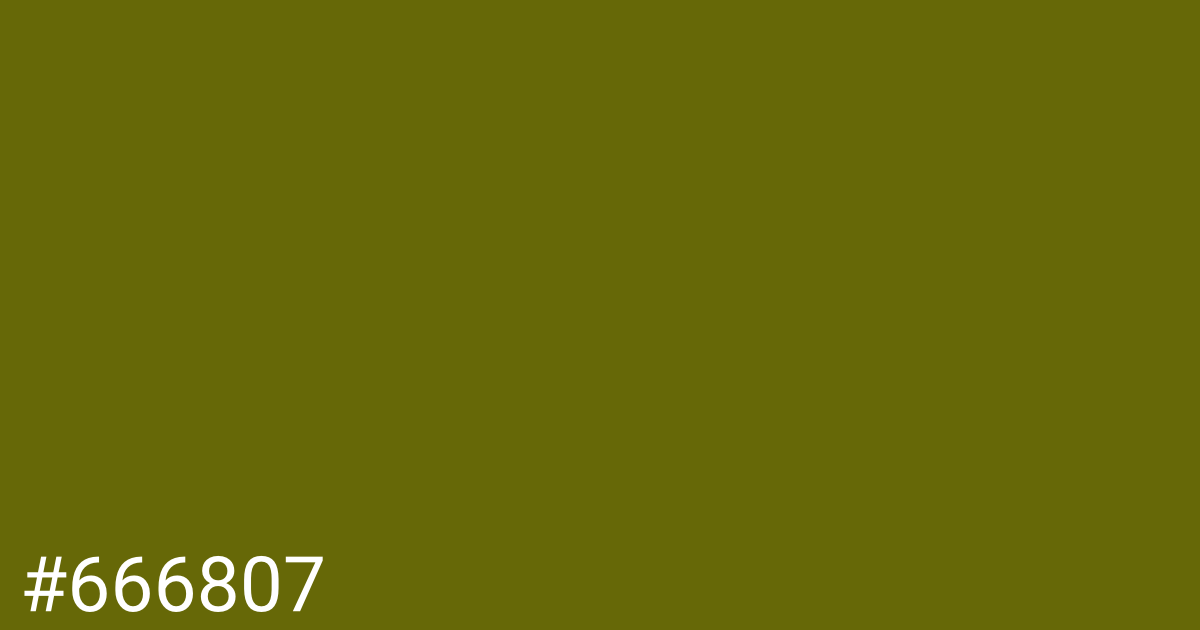 Hex color #666807 graphic