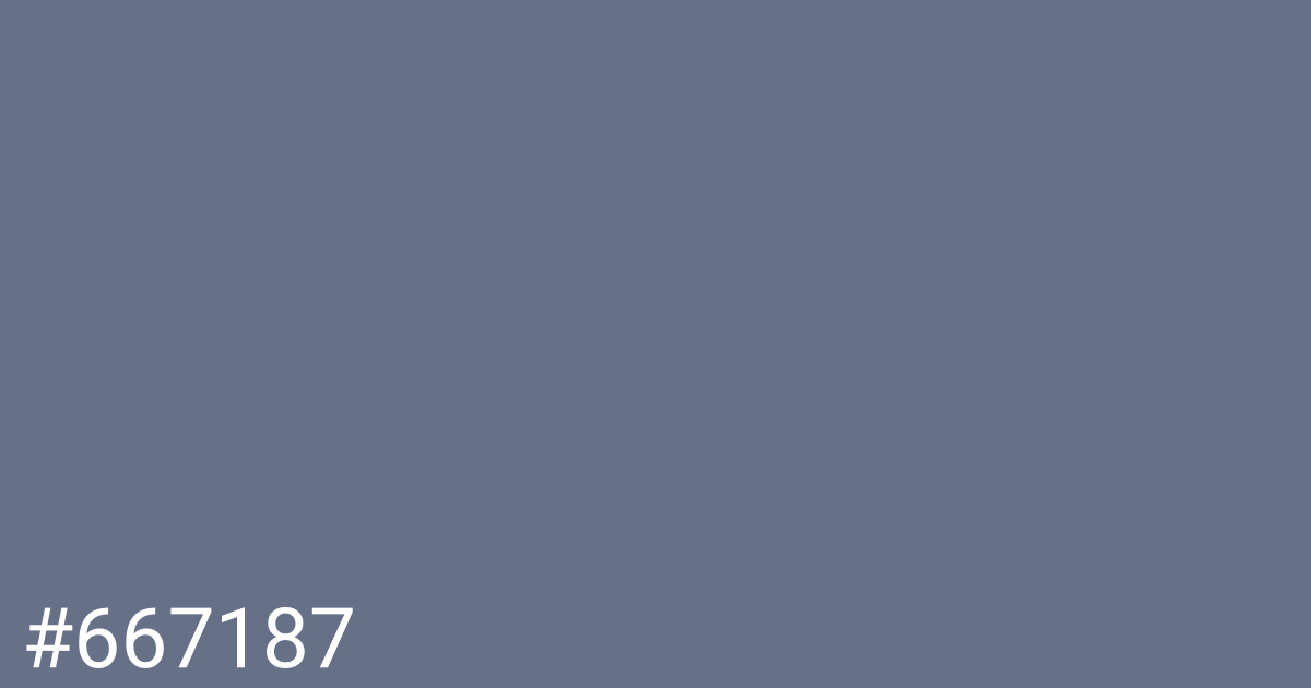 Hex color #667187 graphic