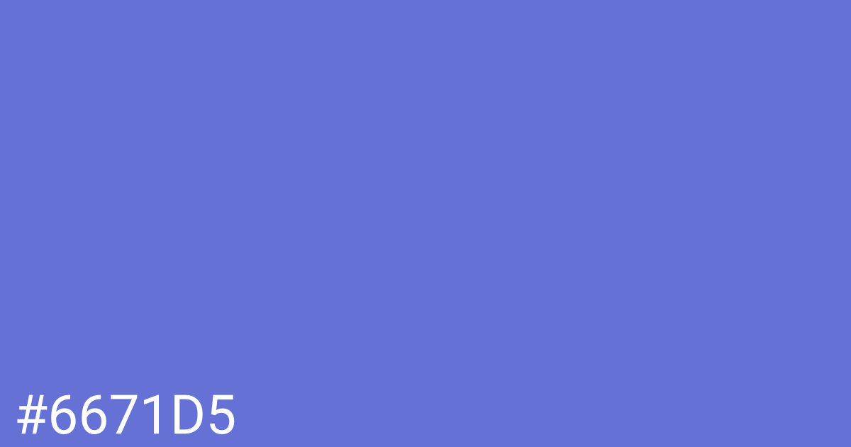 Hex color #6671d5 graphic