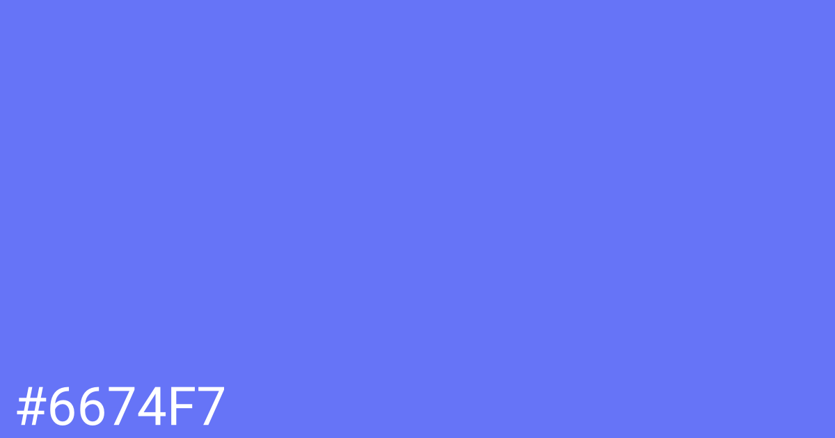 Hex color #6674f7 graphic