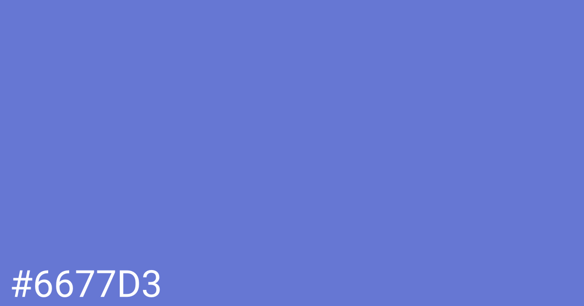 Hex color #6677d3 graphic