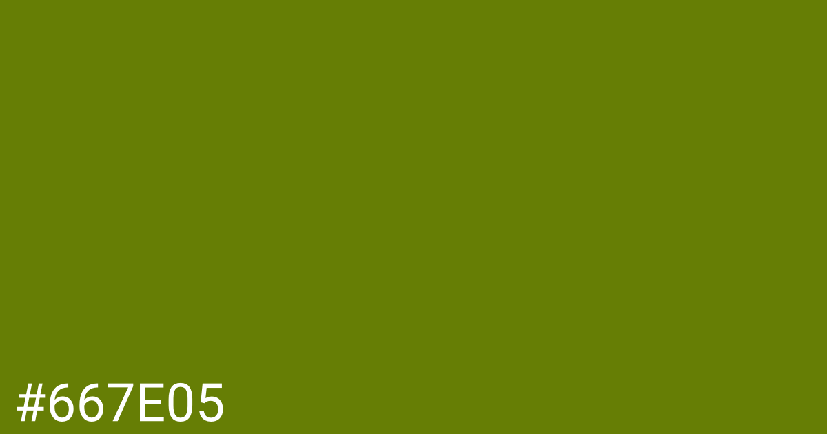 Hex color #667e05 graphic