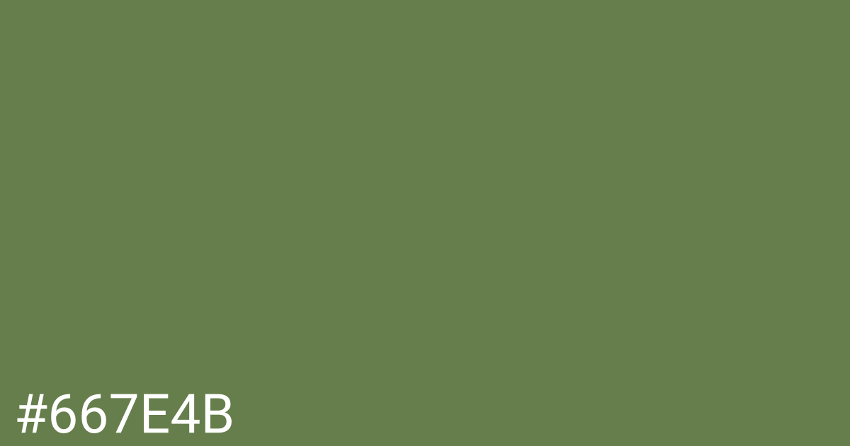 Hex color #667e4b graphic