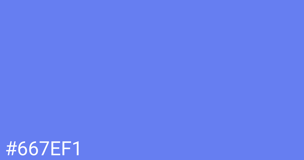Hex color #667ef1 graphic