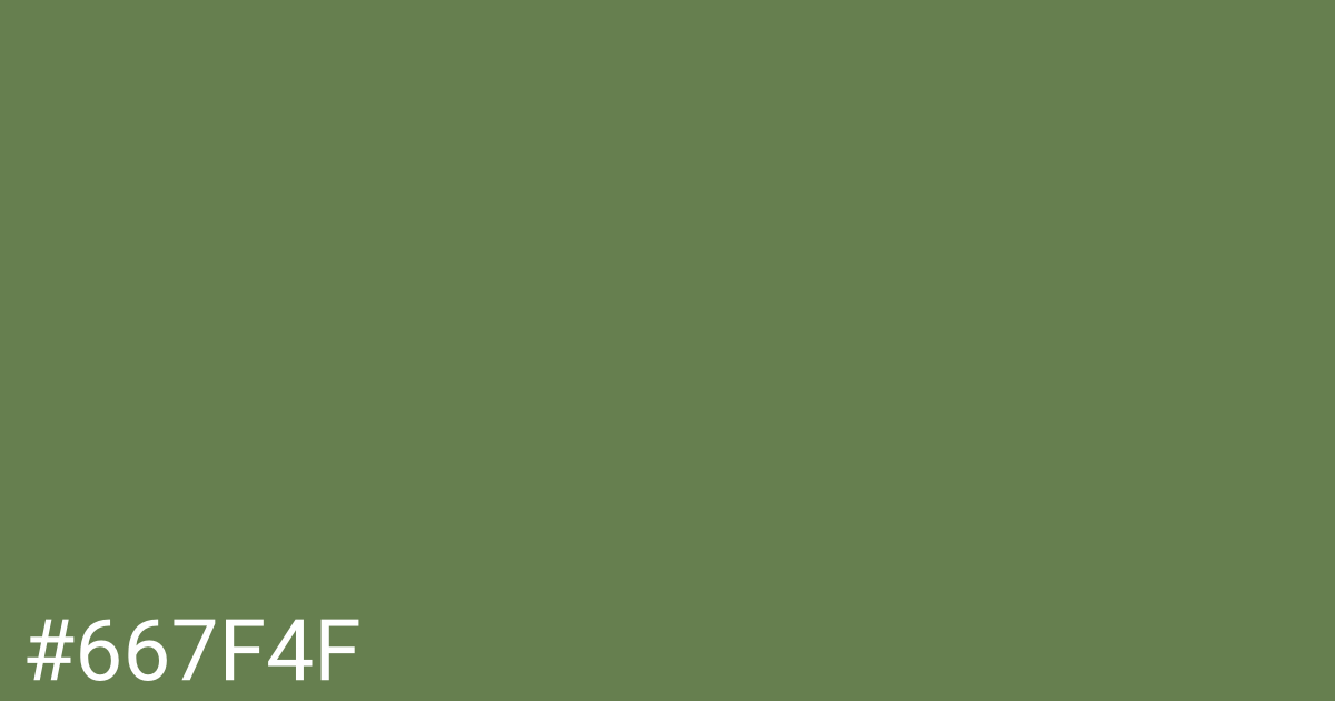 Hex color #667f4f graphic