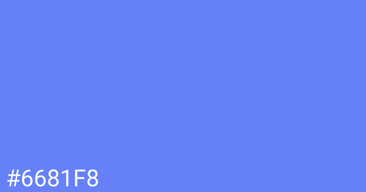 Hex color #6681f8 graphic