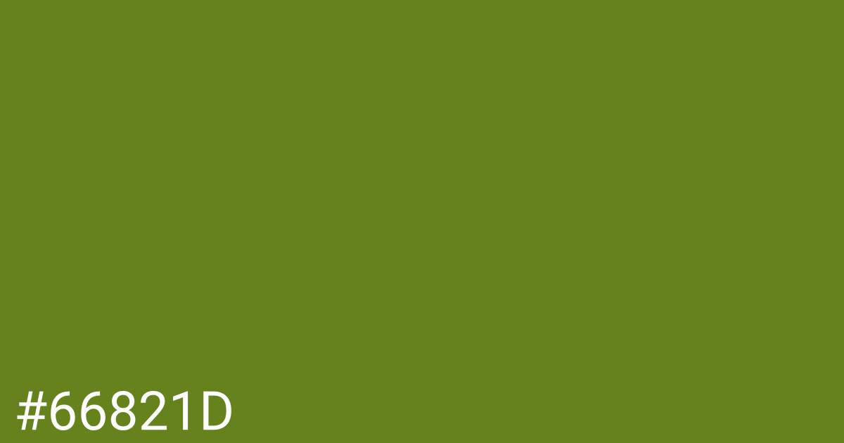 Hex color #66821d graphic