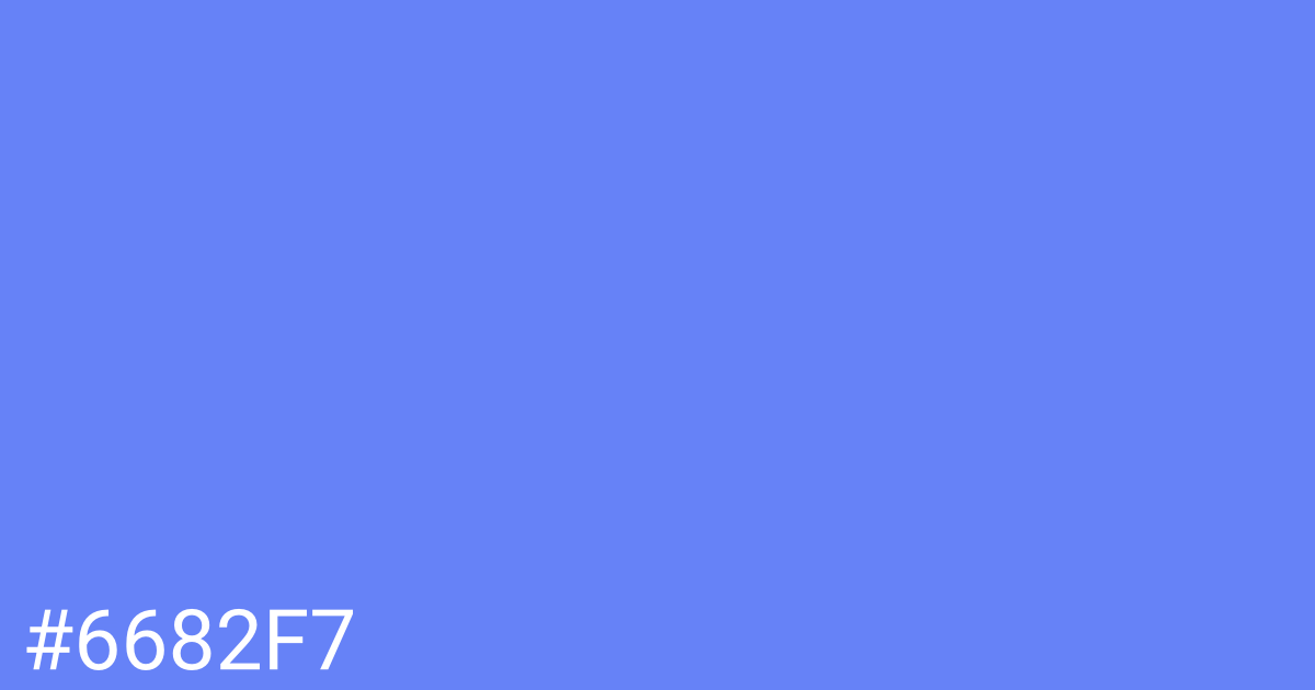 Hex color #6682f7 graphic