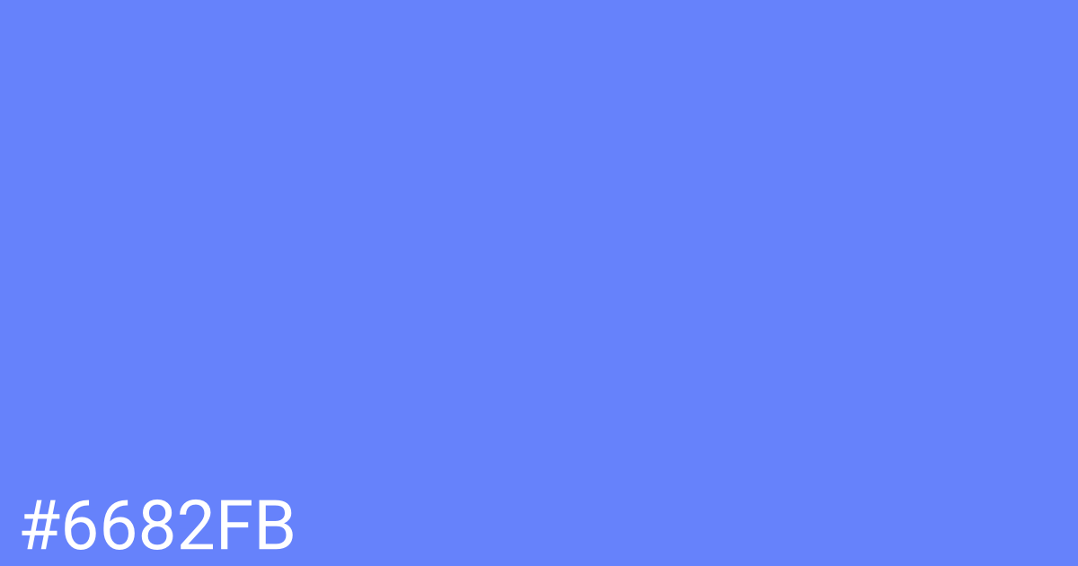Hex color #6682fb graphic