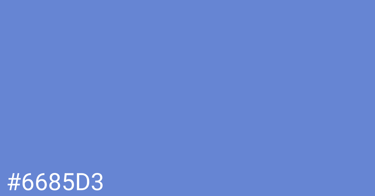 Hex color #6685d3 graphic