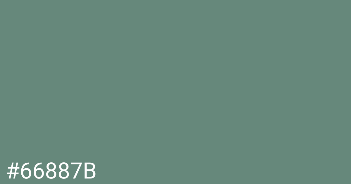 Hex color #66887b graphic