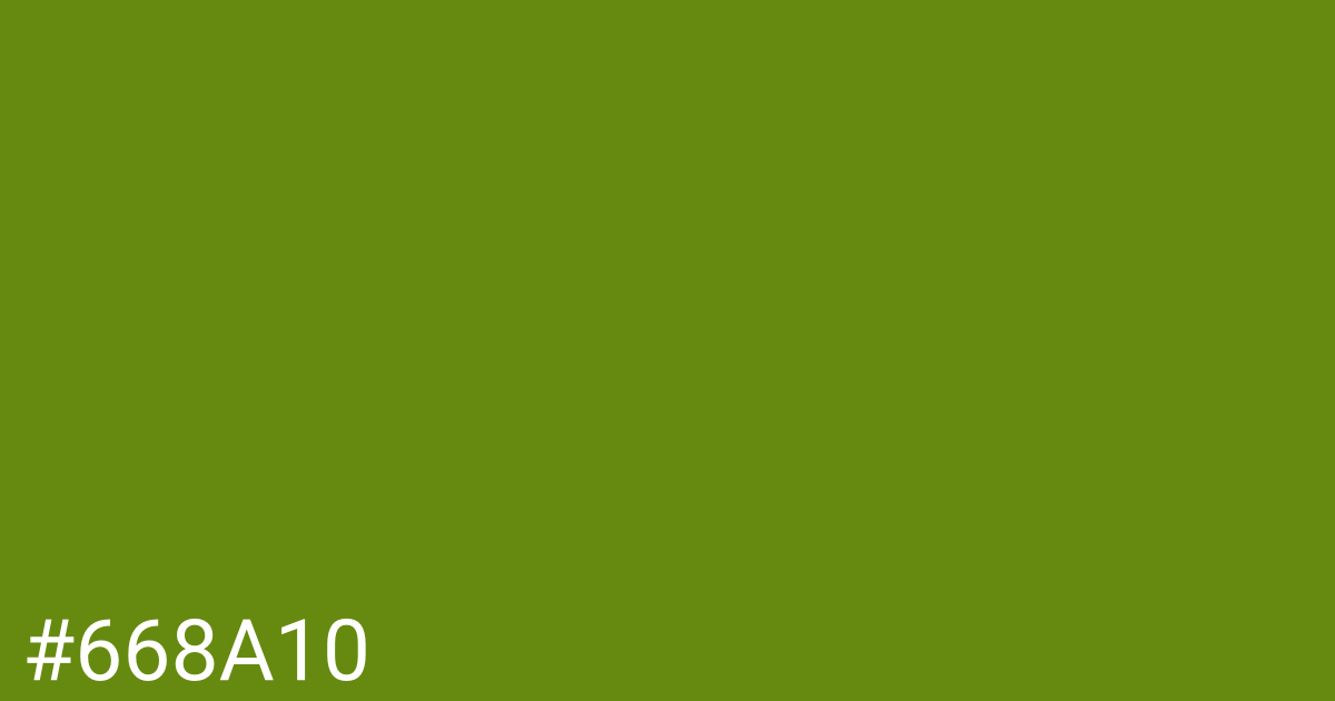 Hex color #668a10 graphic