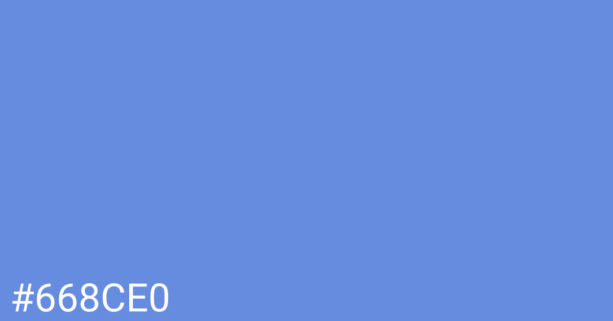 Hex color #668ce0 graphic
