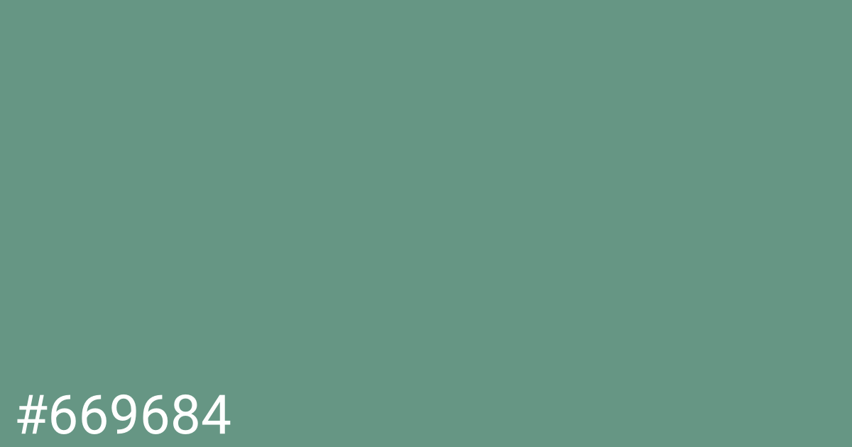 Hex color #669684 graphic