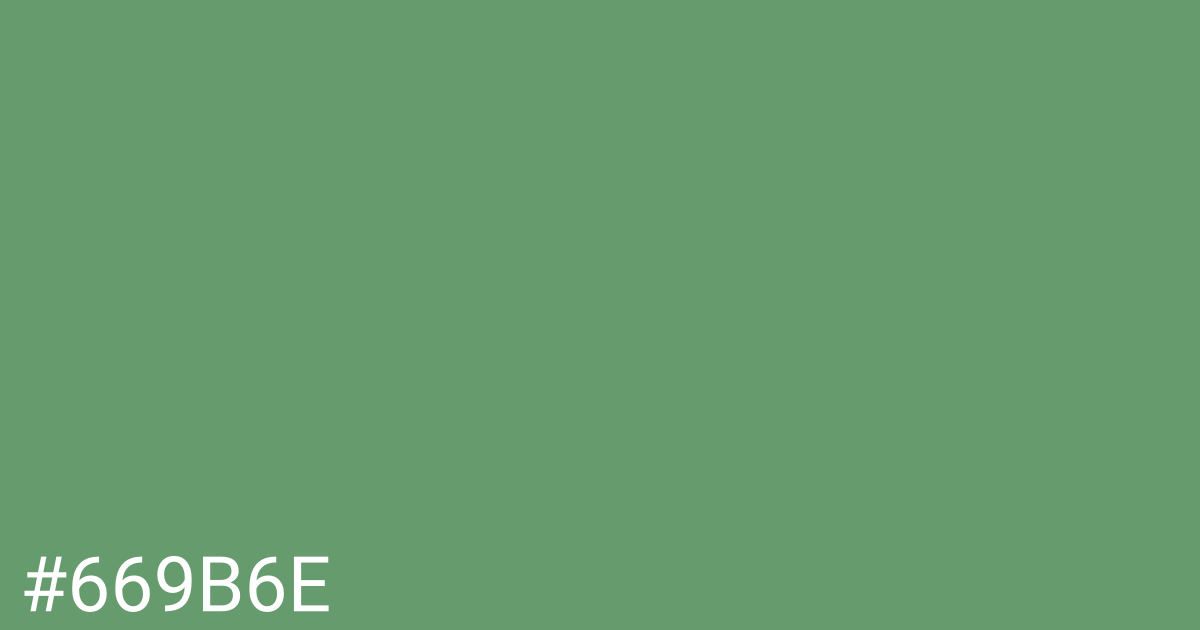 Hex color #669b6e graphic