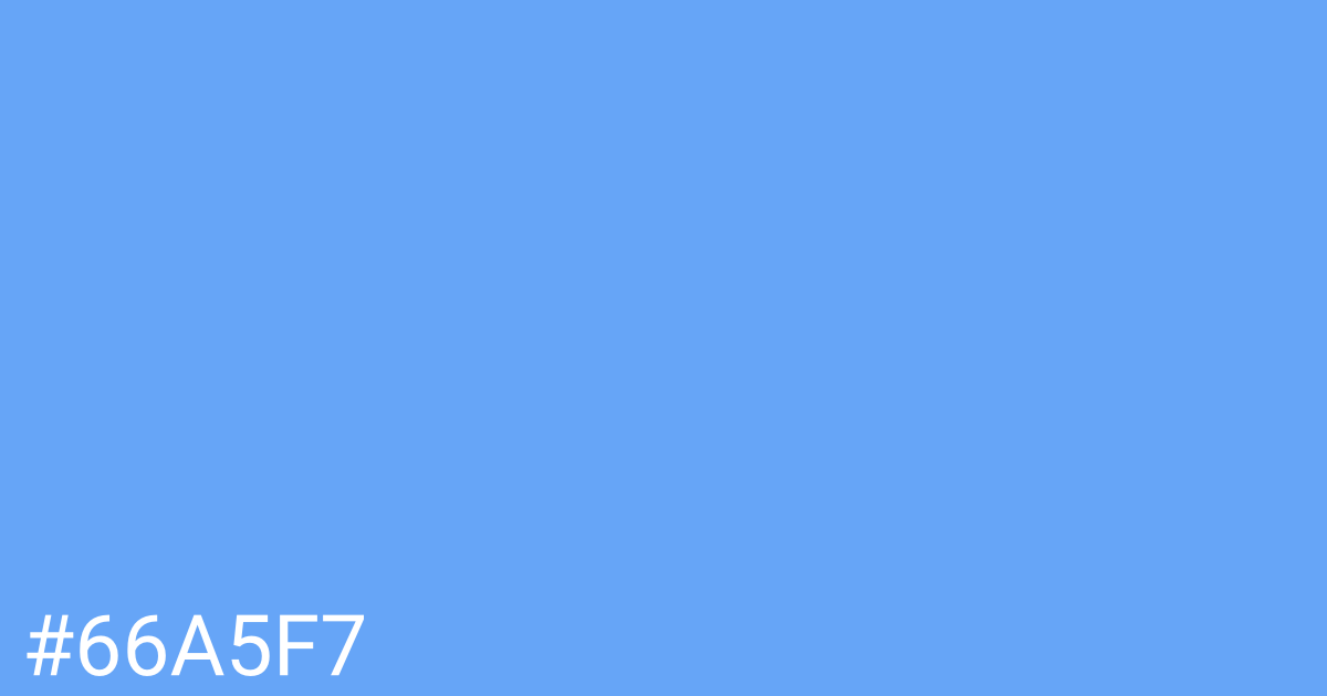 Hex color #66a5f7 graphic