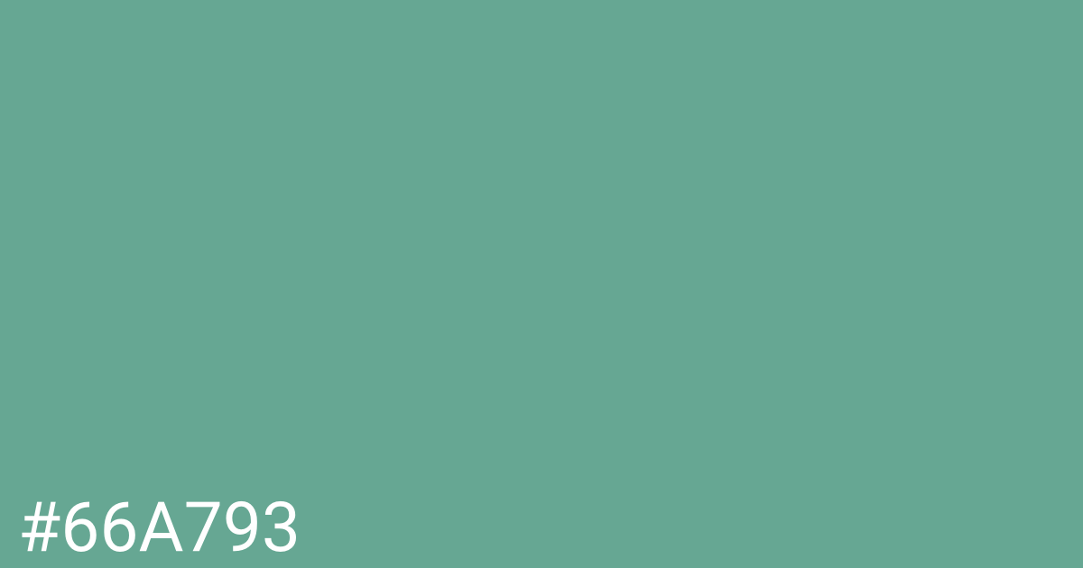 Hex color #66a793 graphic