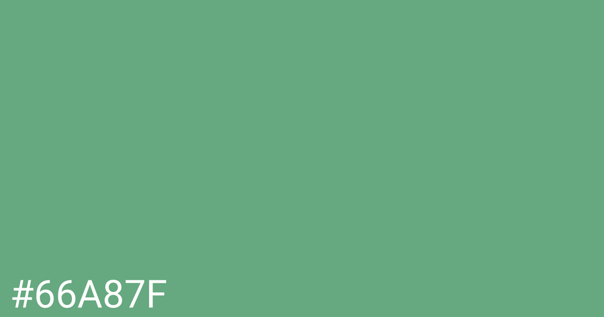 Hex color #66a87f graphic