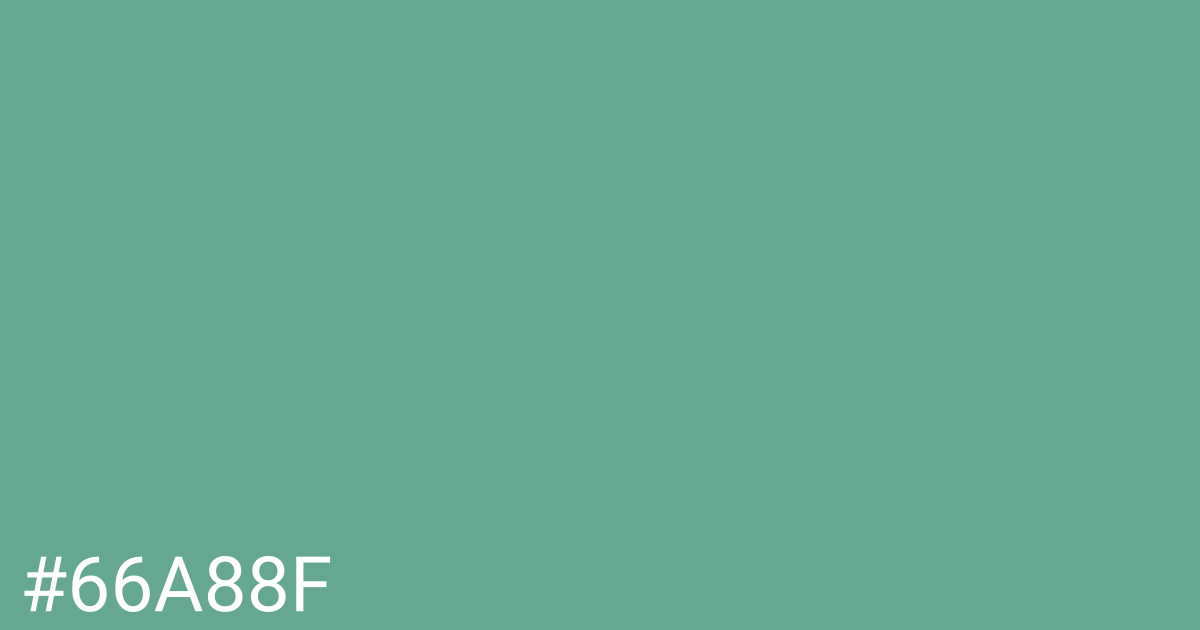 Hex color #66a88f graphic