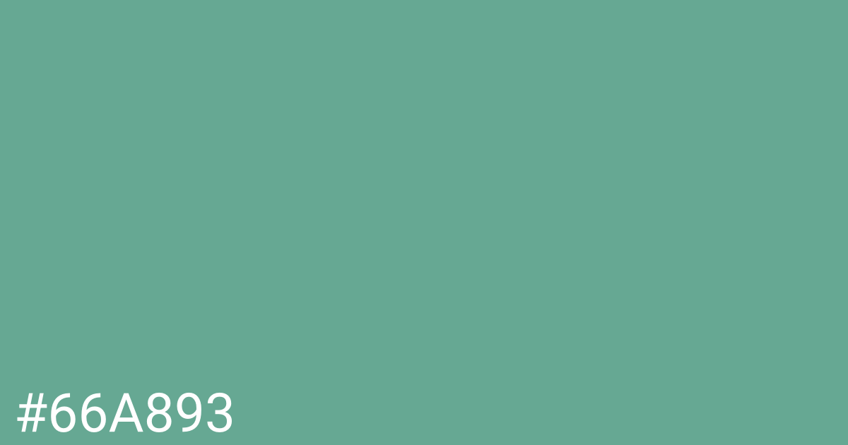 Hex color #66a893 graphic