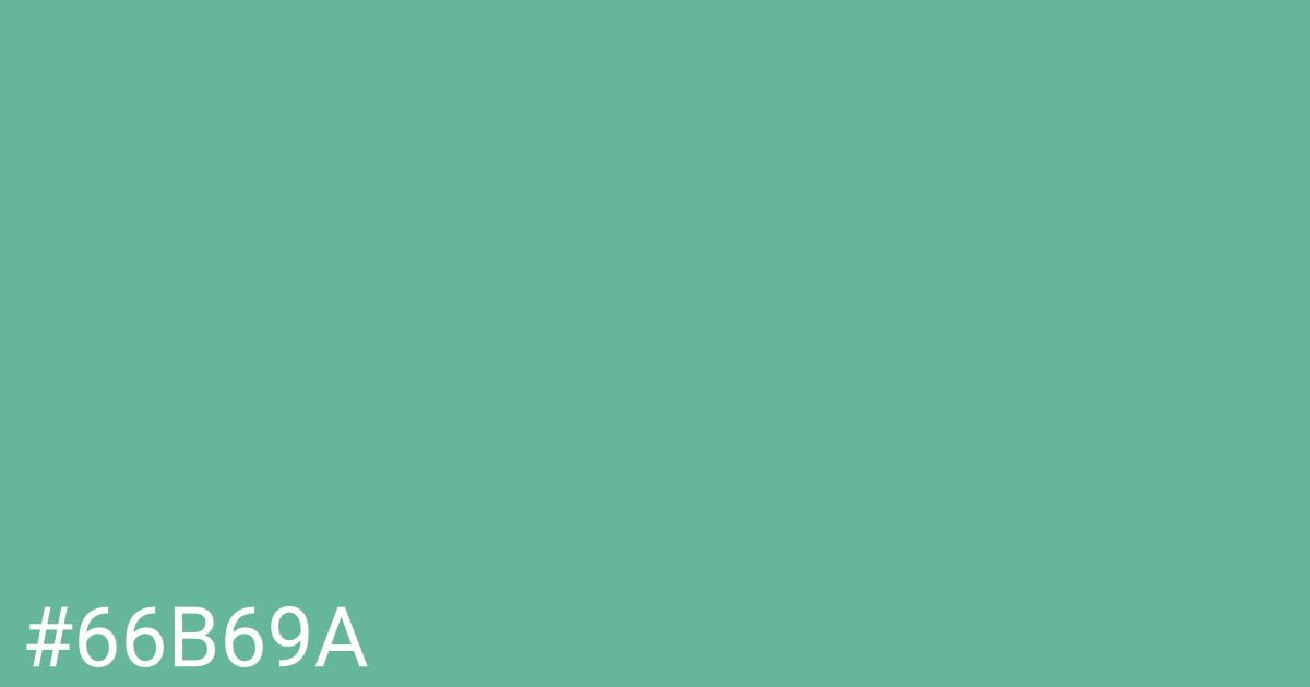 Hex color #66b69a graphic