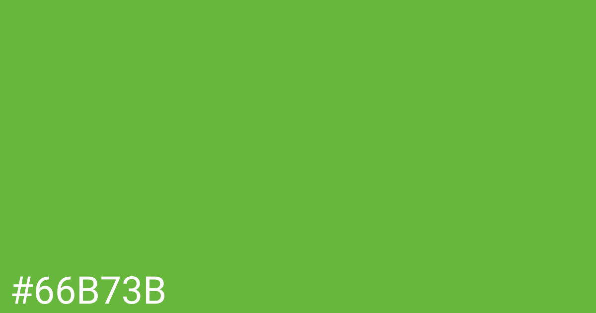 Hex color #66b73b graphic