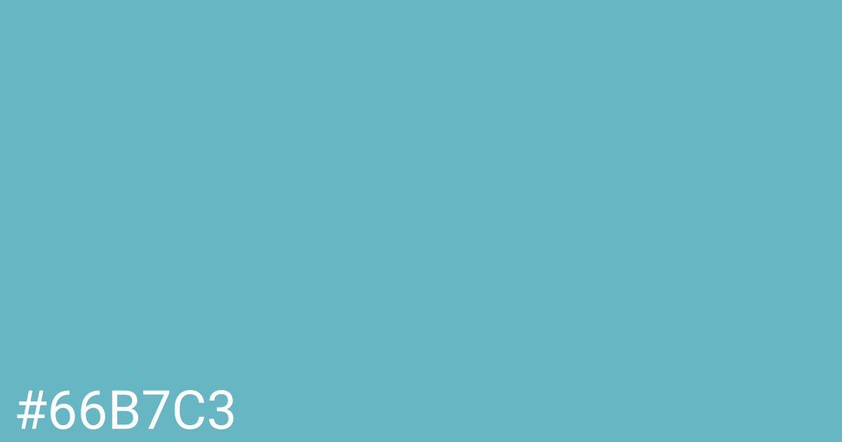 Hex color #66b7c3 graphic