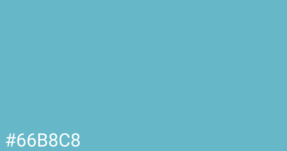 Hex color #66b8c8 graphic