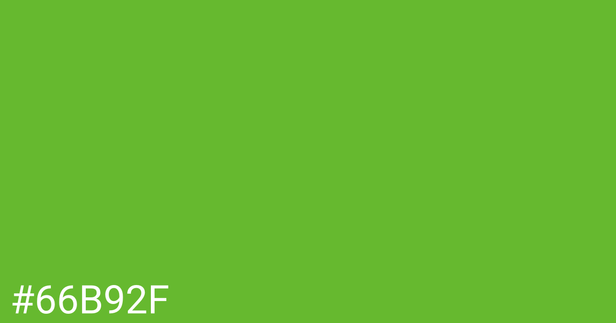 Hex color #66b92f graphic