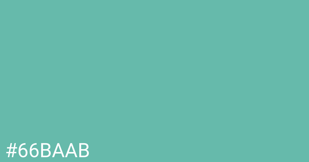 Hex color #66baab graphic