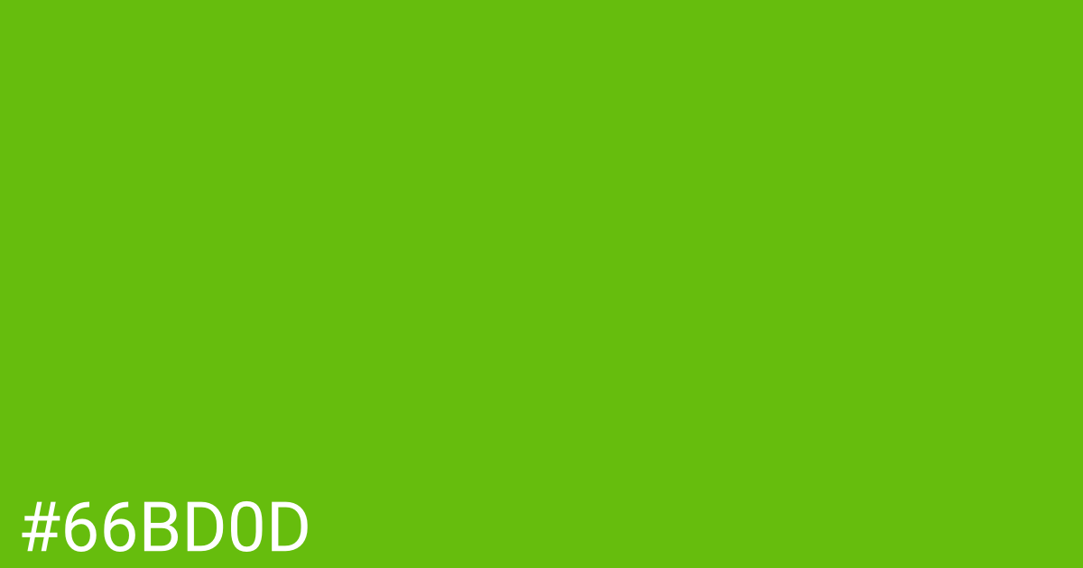 Hex color #66bd0d graphic