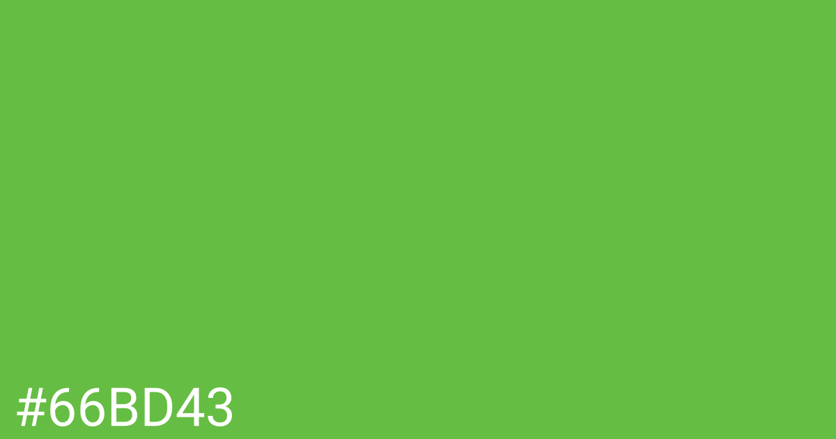 Hex color #66bd43 graphic